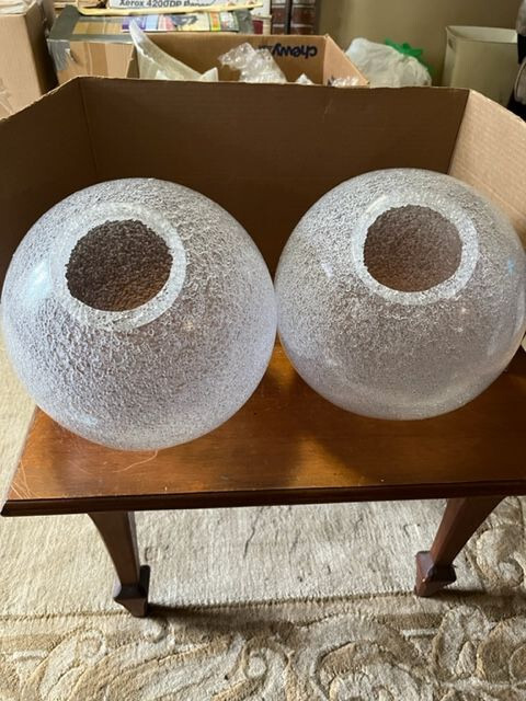Mid Century Modern - Poly Sphere Globs - 2 Globes - New Old Stock