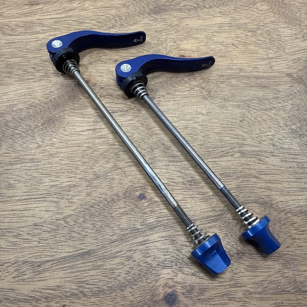 Salsa Front Rear Wheel Quick Release Skewer Pair 130/135m Blue