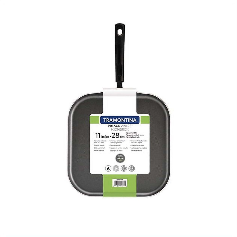 11" Non-Stick Aluminum Square Griddle Lightweight Riveted Handle Kitchen Cooking