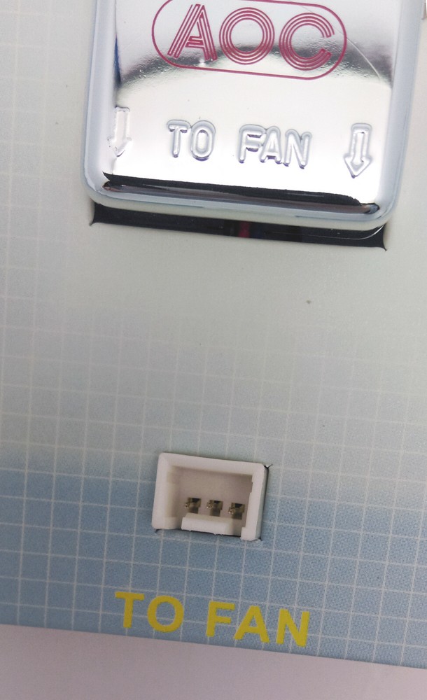 NEW AOC EC-ASB 3-pin Speed Adjustable Desktop PC Fan Kit with Alarm Function