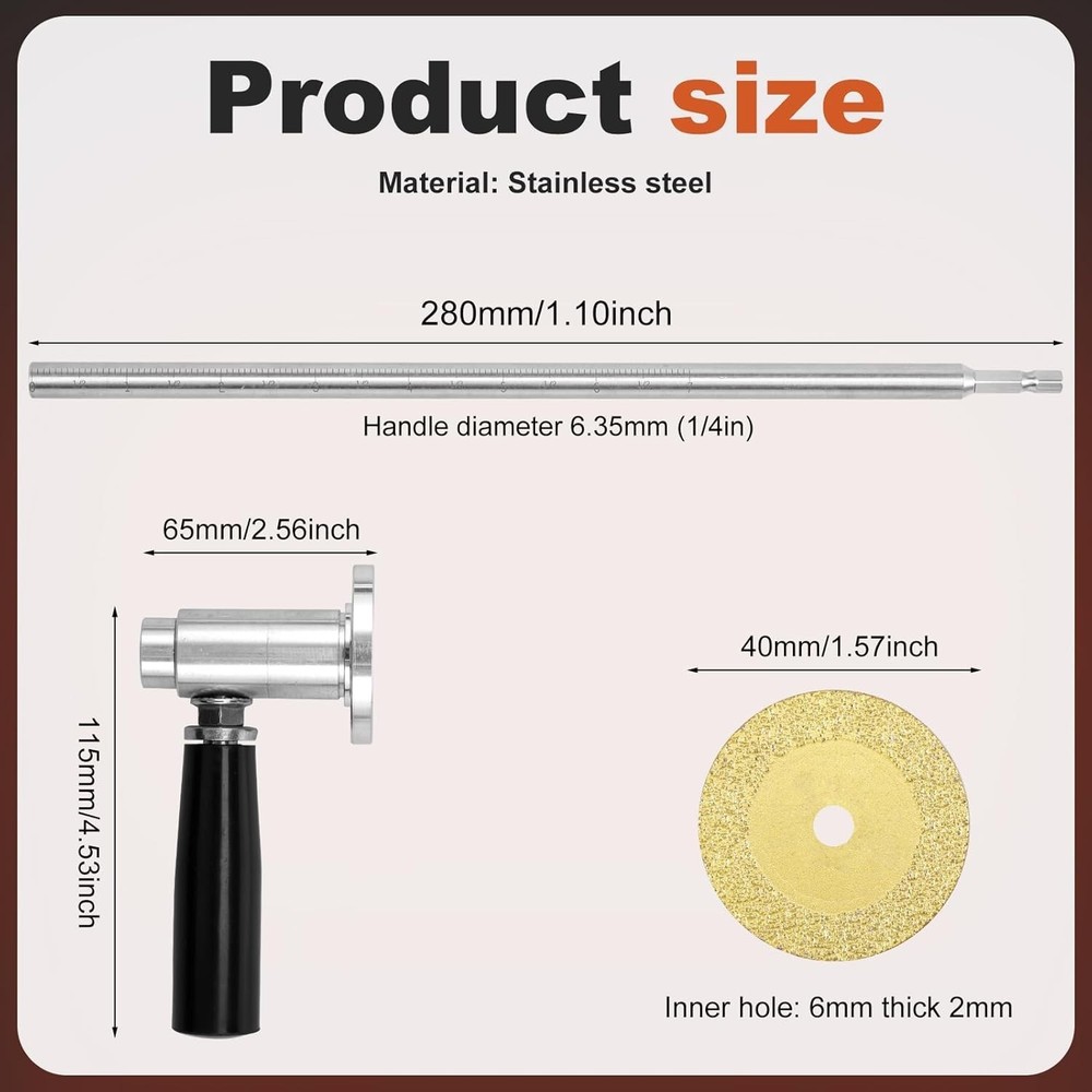 Pipe Inside Cutter for PVC Pipe with 1PC Diamond Grit Cutting Wheel