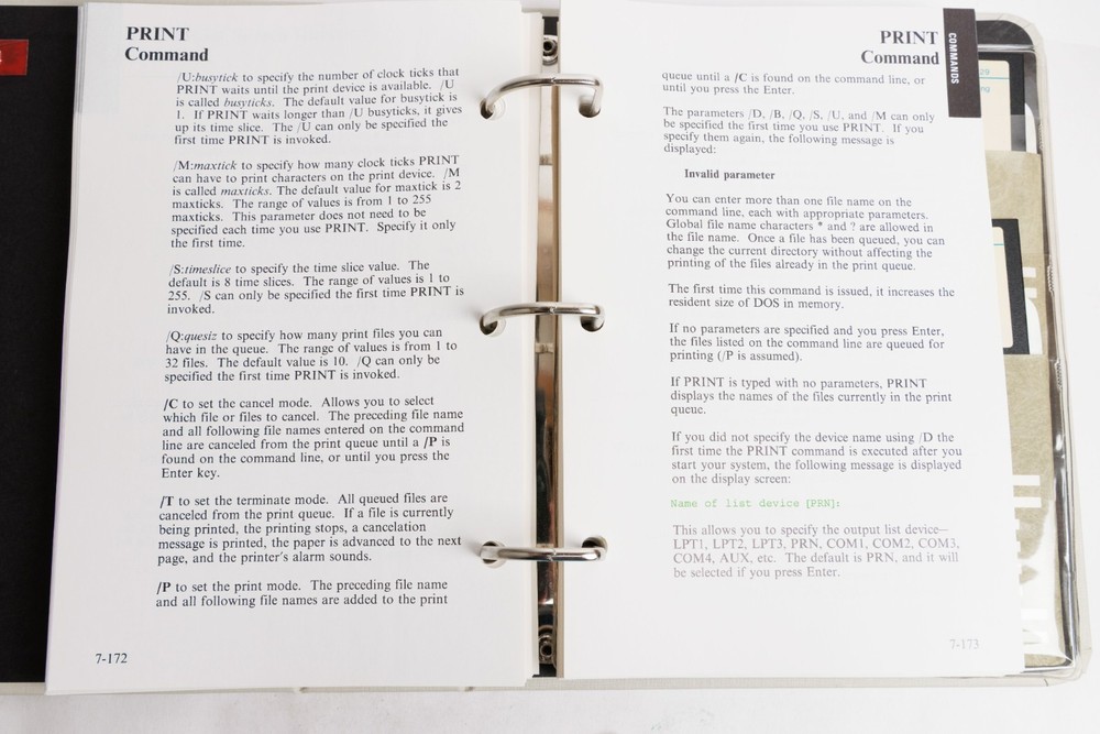 IBM DOS 3.3 Disk Operating System Manuals with Disks First Edition