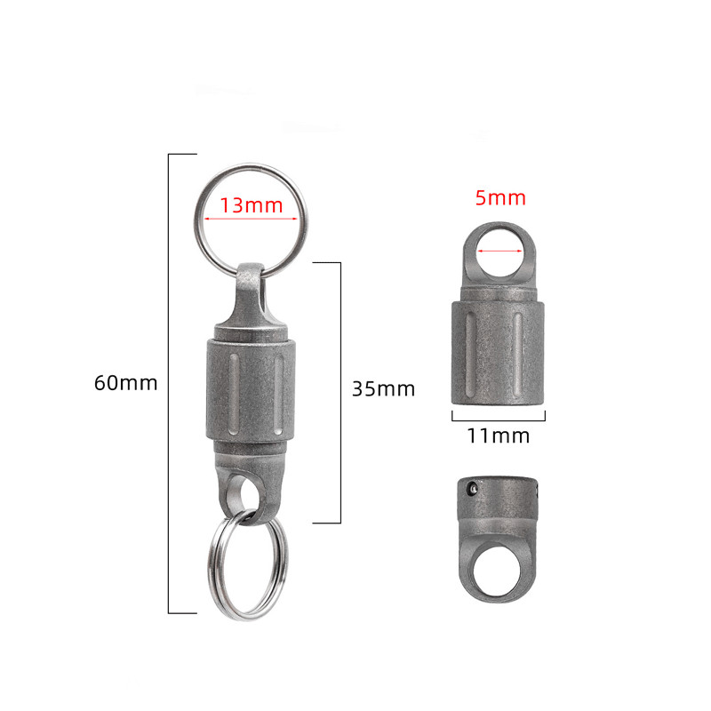 EDC 360 Degree Rotating Titanium Gimbal Keychain Car Keychains with Key Ring