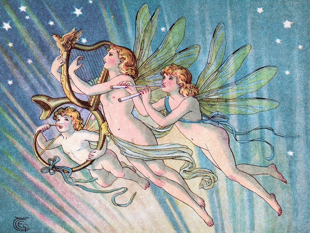 Fairies Girls E. Thomson Accent Tile Mural Kitchen Backsplash Marble Ceramic