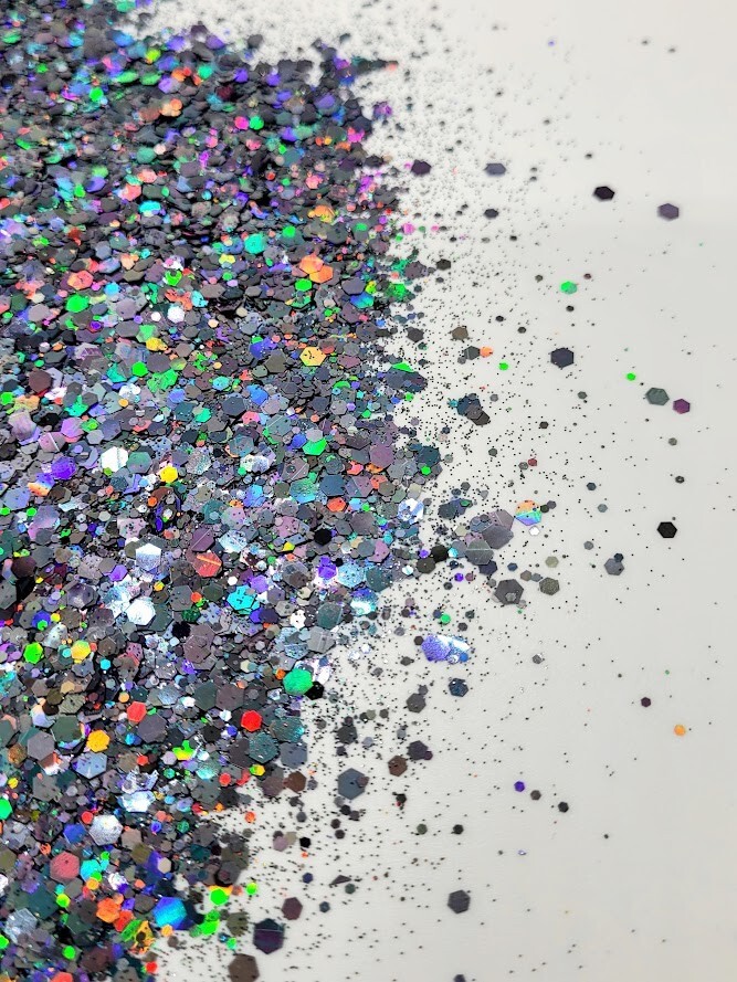 Holographic Chunky Silver Glitter - Titanium 3 oz.