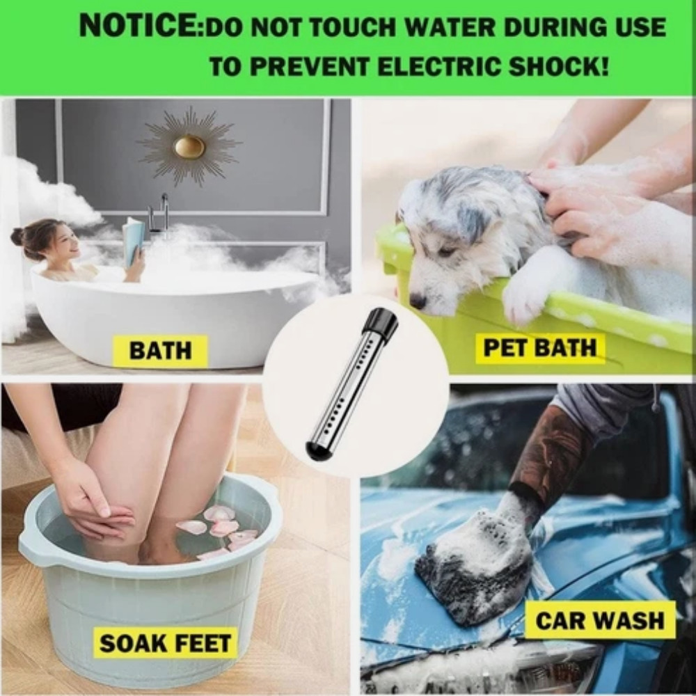 2000W Immersion Heater, Portable Electric Water Heater Fast Heating for Buckets