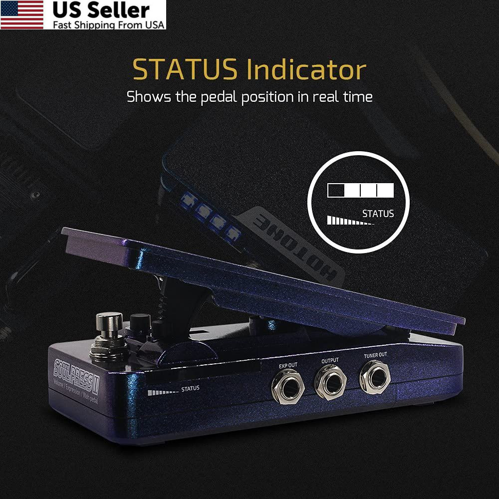 Hotone Wah Active Volume Passive Expression Guitar Effects Pedal Blue