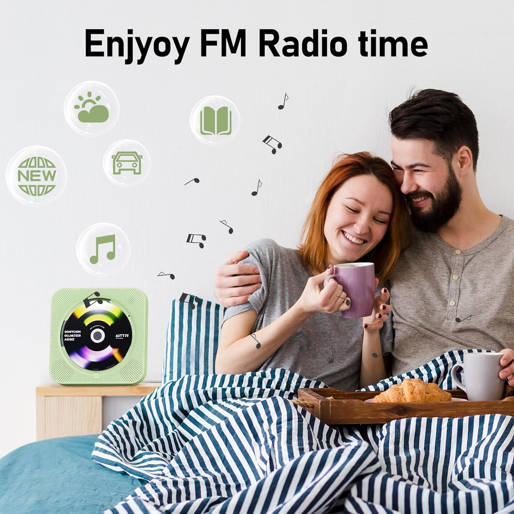 CD Player Portable with Bluetooth,Desktop CD Player with Remote Control