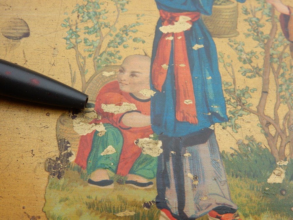 JAPANESE EDWARDIAN BOX LAQUER TRANSFER JAPANALIA