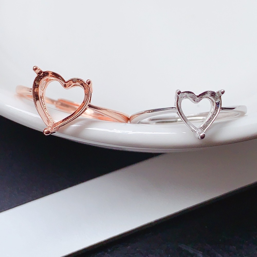 Silver925 Empty setting, empty setting silver ring DIY, Findings R1702