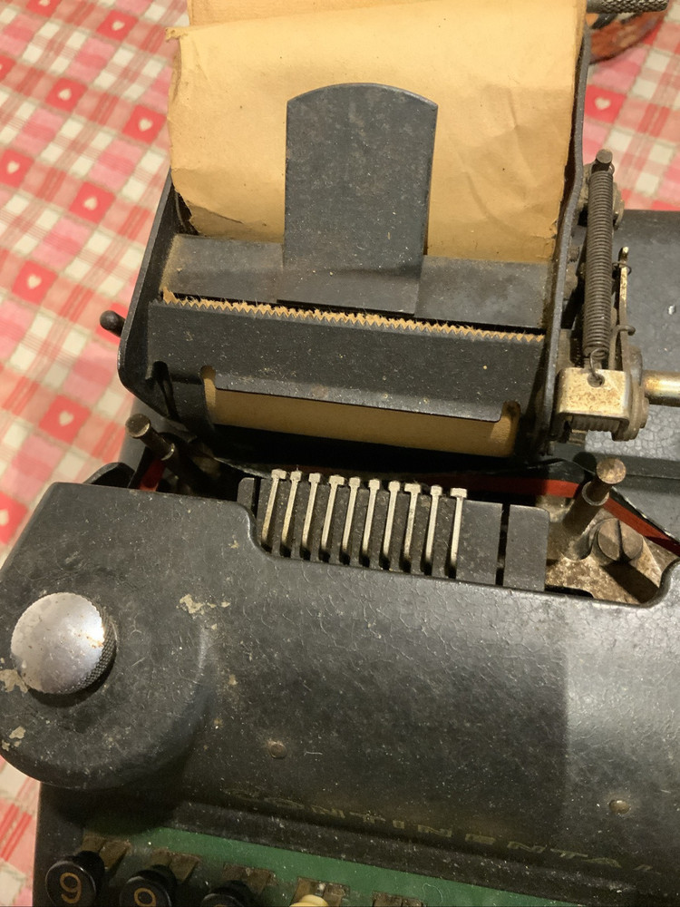 Vtg Antique "Continental" Adding Machine Calculator (Handle is Missing)