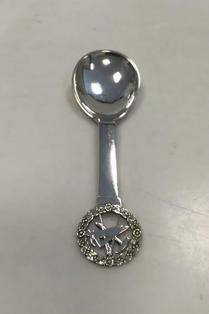 Evald Nielsen Masonic Lodge spoon in silver