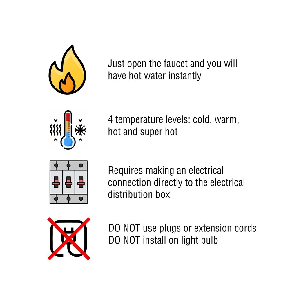- Electric shower110V - SUPERDUCHA QUATTRO. Tankless Water Heater Electric. 4...