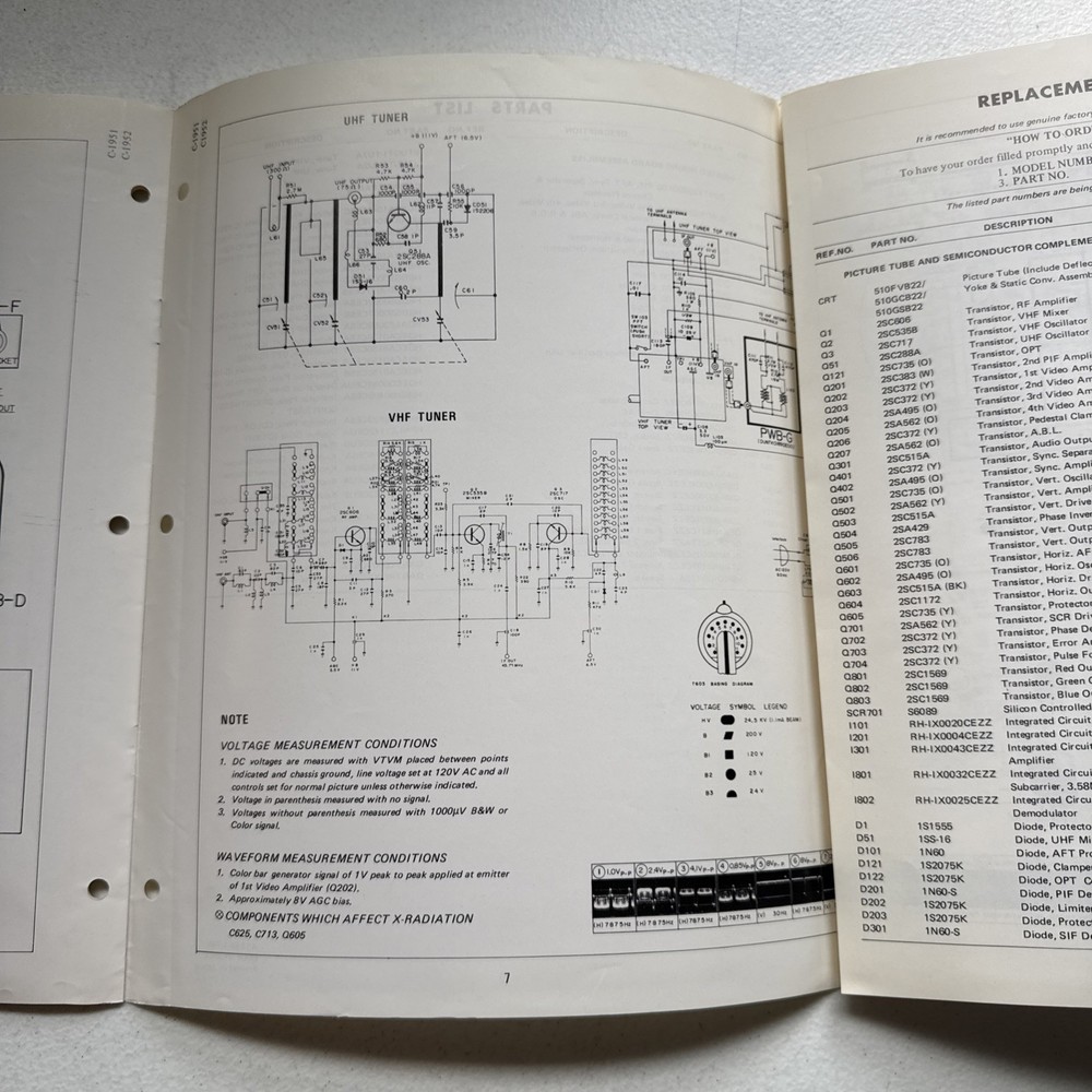 Sharp Electronics Color Television Models C-1951 & C-1952 Service Information