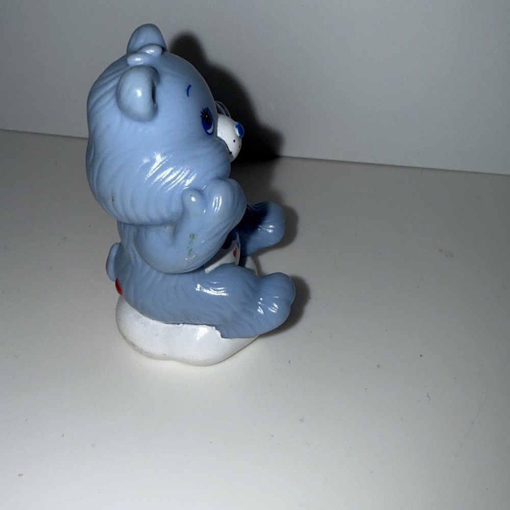 Care Bears GRUMPY BEAR Blue Figure In Cloud Vintage
