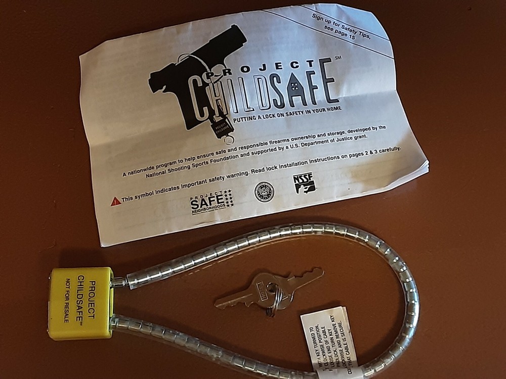 Cable Gun Lock - by Project ChildSafe with 2 Keys