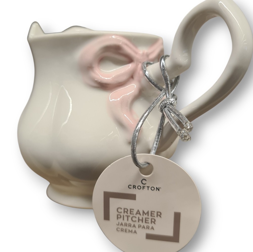 Crofton Pink Bow Creamer Pitcher