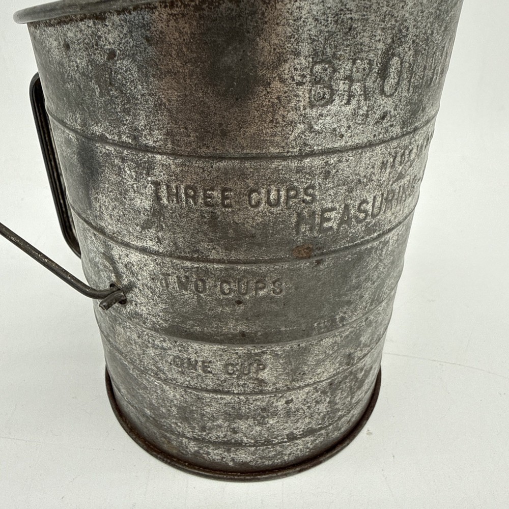 Vintage Bromwell's Measuring Flour Sifter Tin