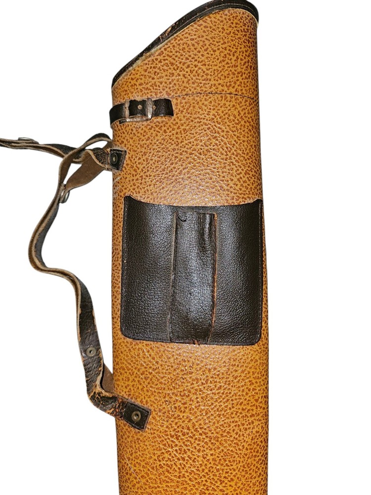 Vintage Archery Arrow Quiver Embossed Leather