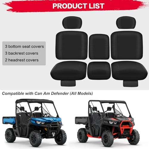 Defender Seat Covers with Storage Pockets - Waterproof For Defender 3 Seaters