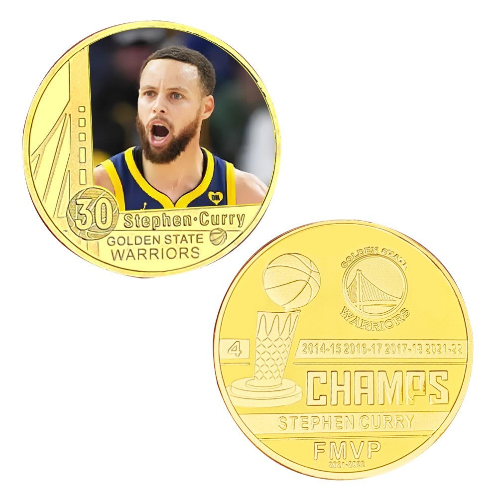 A set of five Curry commemorative coins with gift box