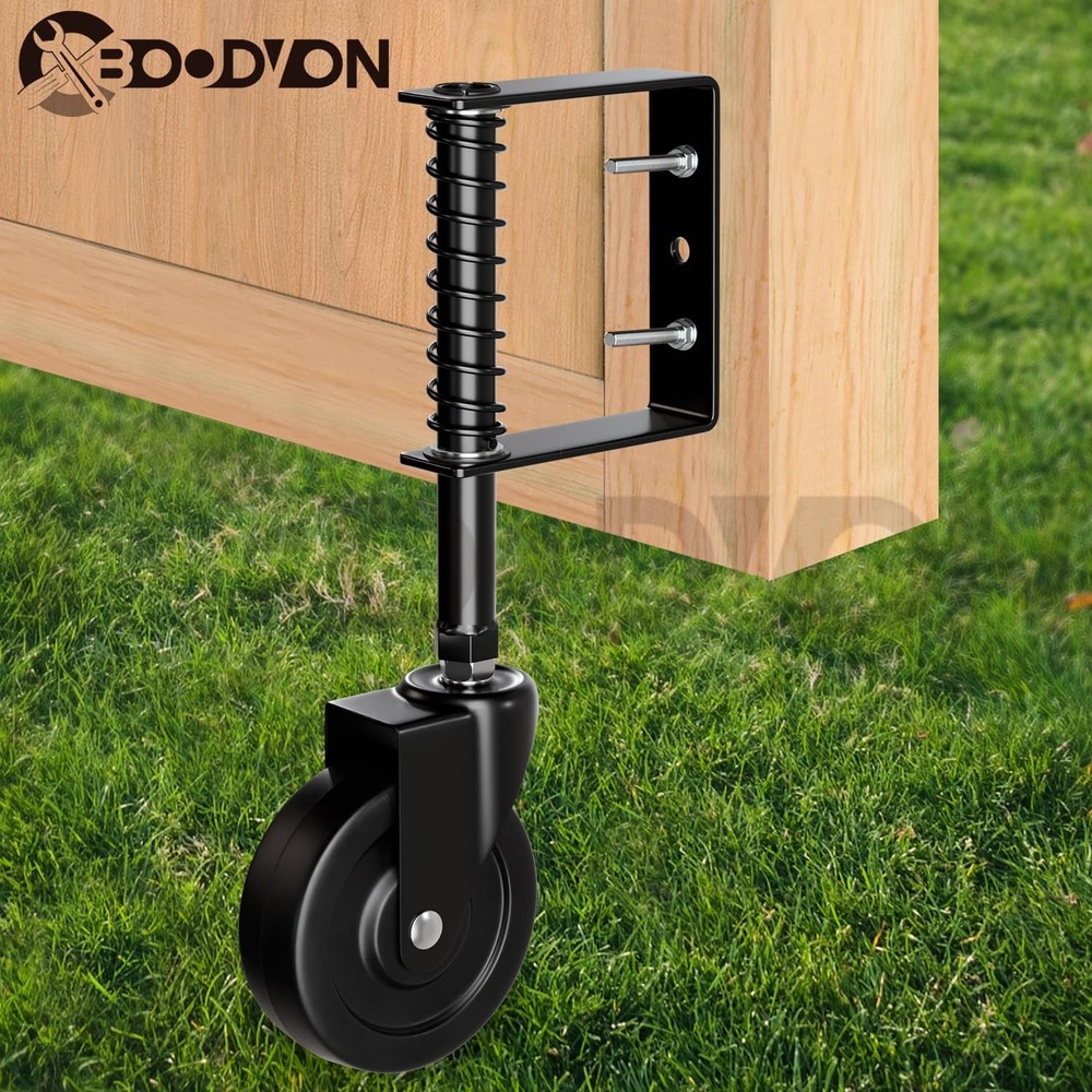 4" Heavy Duty Gate Caster, Spring Loaded Gate Wheels, Gate Caster Wheel with ...