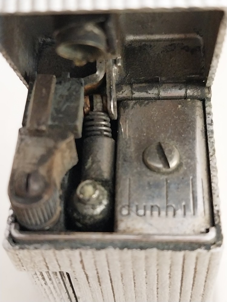 Vintage Mid-Century Dunhill Silver Plate Rollalite Table Lighter