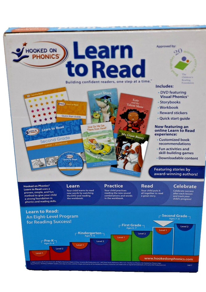 Hooked on Phonics Second Grade Level 1 New