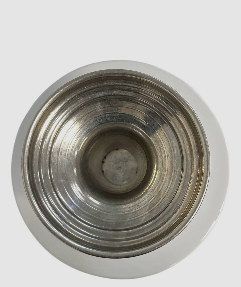 Valpetro White Pewter Ceramic Cake Stand | 13"Dia