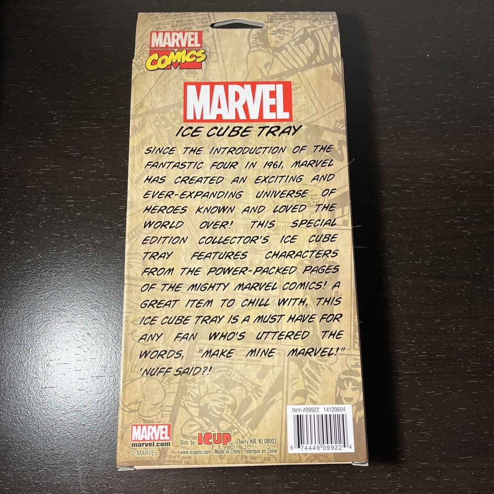 Marvel Ice Cube Tray Superheroes Comics. Loot Crate Blue