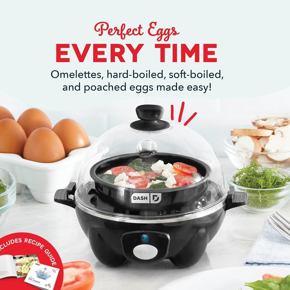 Rapid Egg Cooker: 7 Egg Capacity with Precision Sensor & Dishwasher-Safe Parts
