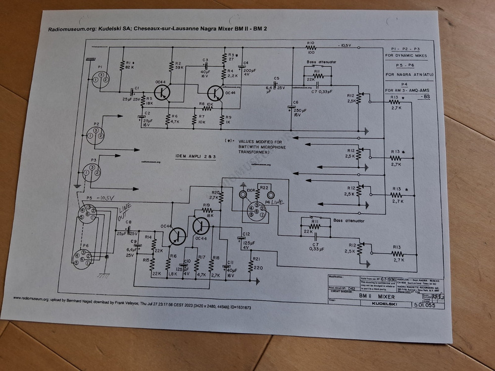 Nagra Mixer BM II. Tested Working FREE SHIP