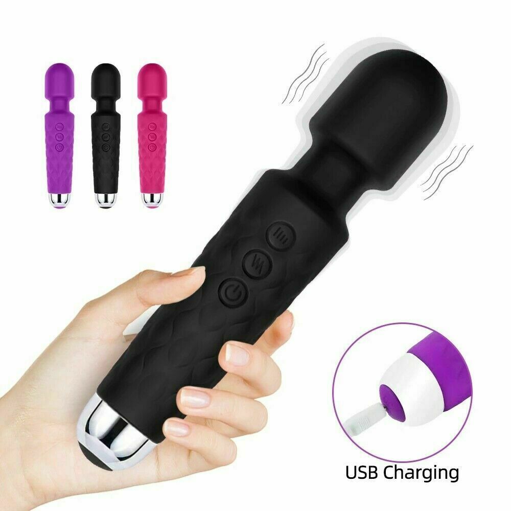 Mini Multi-Speed Magic Massager Wand Massage Powerful Full Body USB Rechargeable