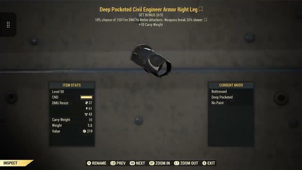 (Xbox) Civil Engineer Armor With Jet pack - Full Set Fully Modded
