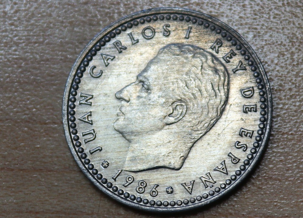 1986 Spain 1 Peseta Aluminum