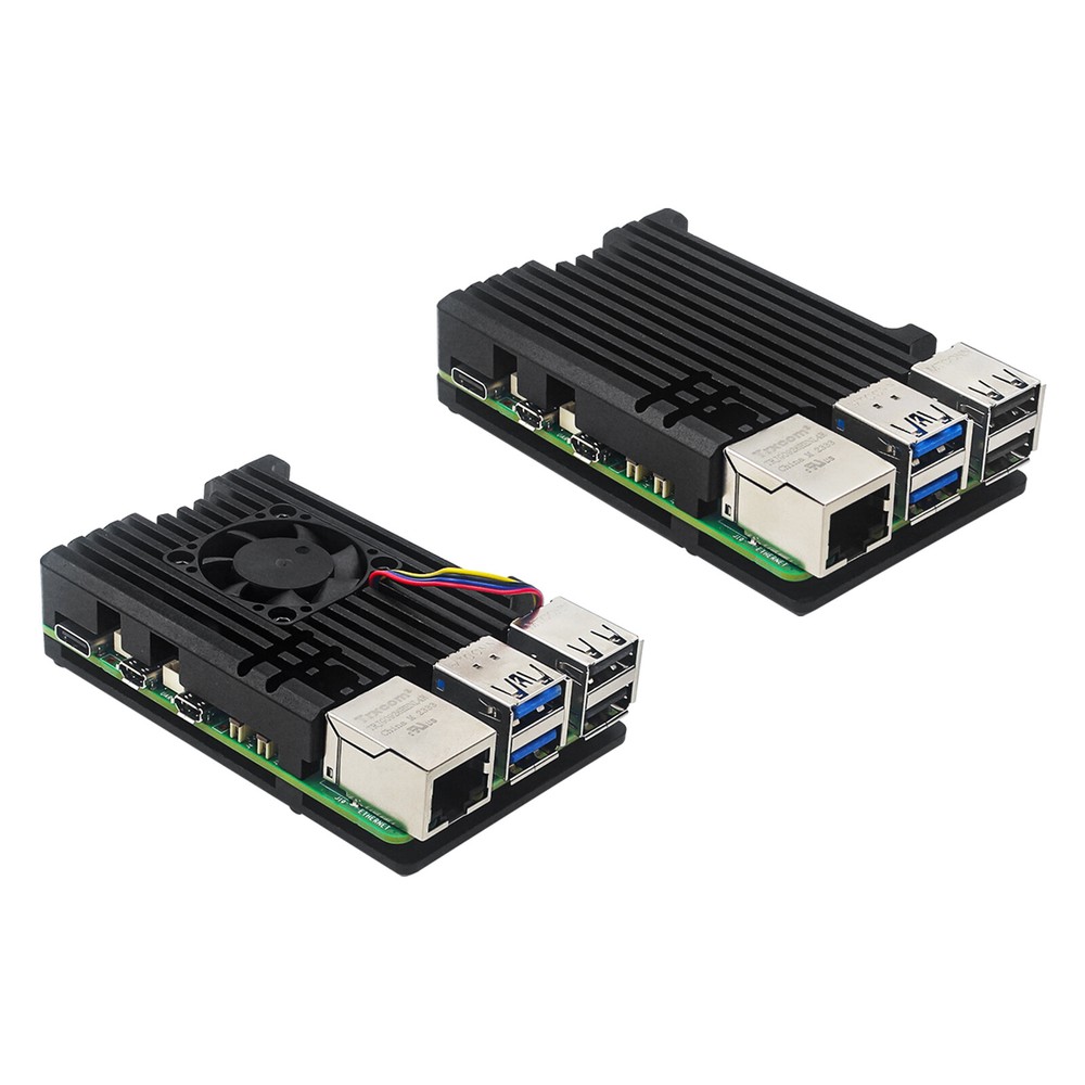 Metal Casing Raspberry pi5 Passive Cooling Casing Optional Cooling Fan US