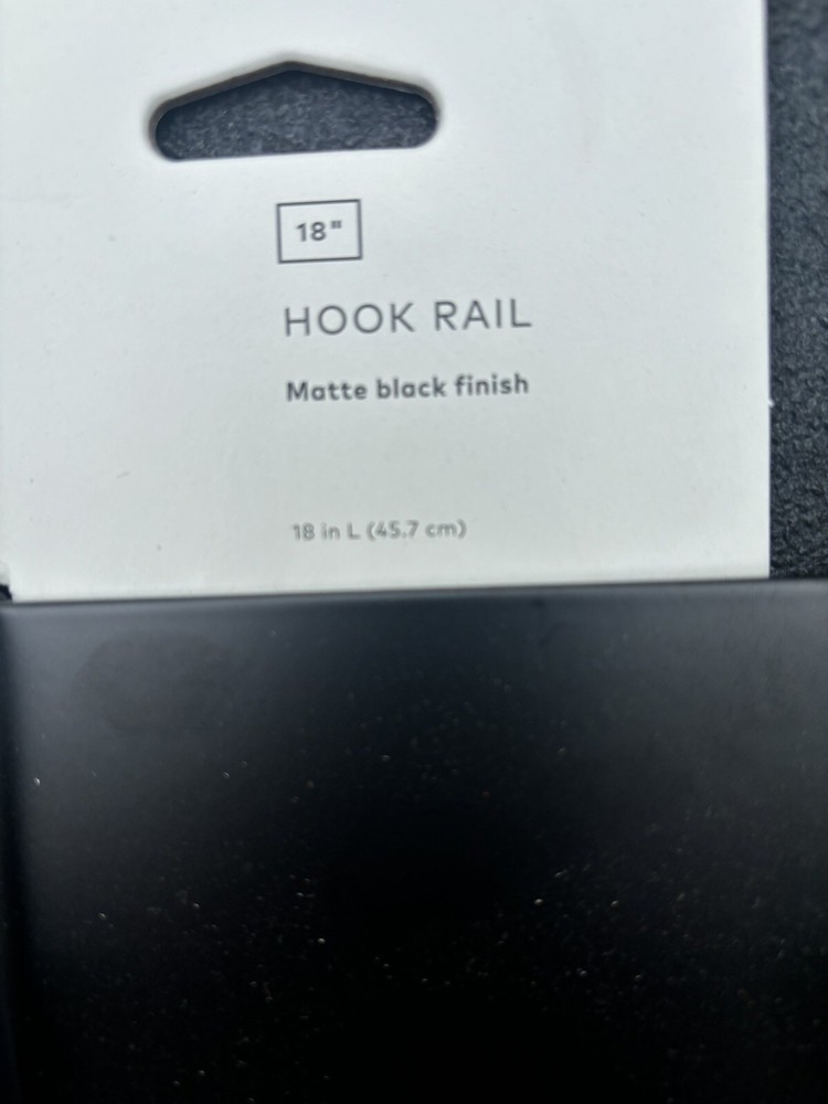 Project 62 Semplice Decorative Hook Rail Wall Hanger Black 4 Hooks