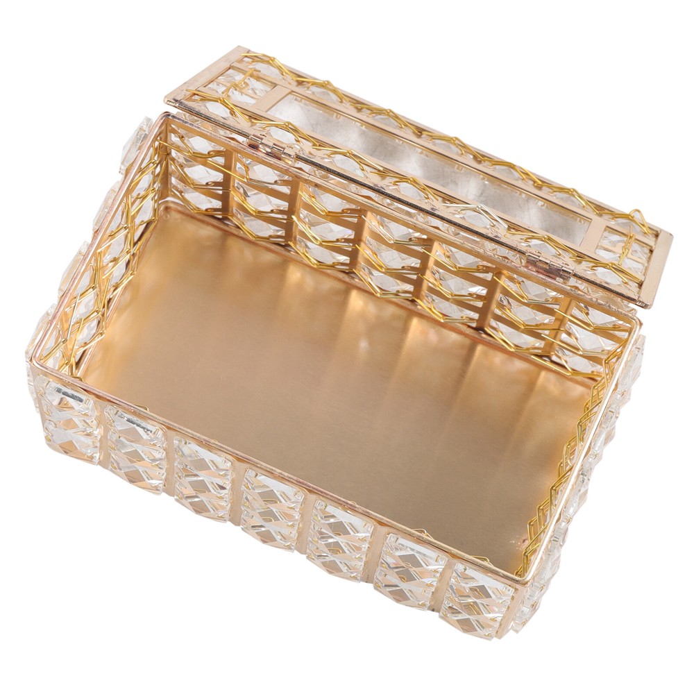 Rhinestone Rectangular Crystal Tissue Box Napkin Case Paper Tissue Holder Box US