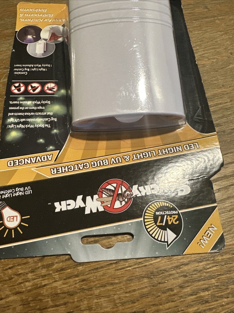 Stycky Wyck LED Night Light & UV Bug Catcher