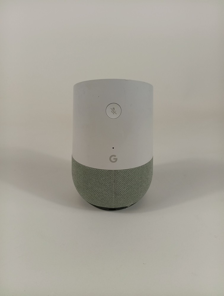 Google Home Smart Assistant White Slate  Speaker NO POWER CORD TESTED