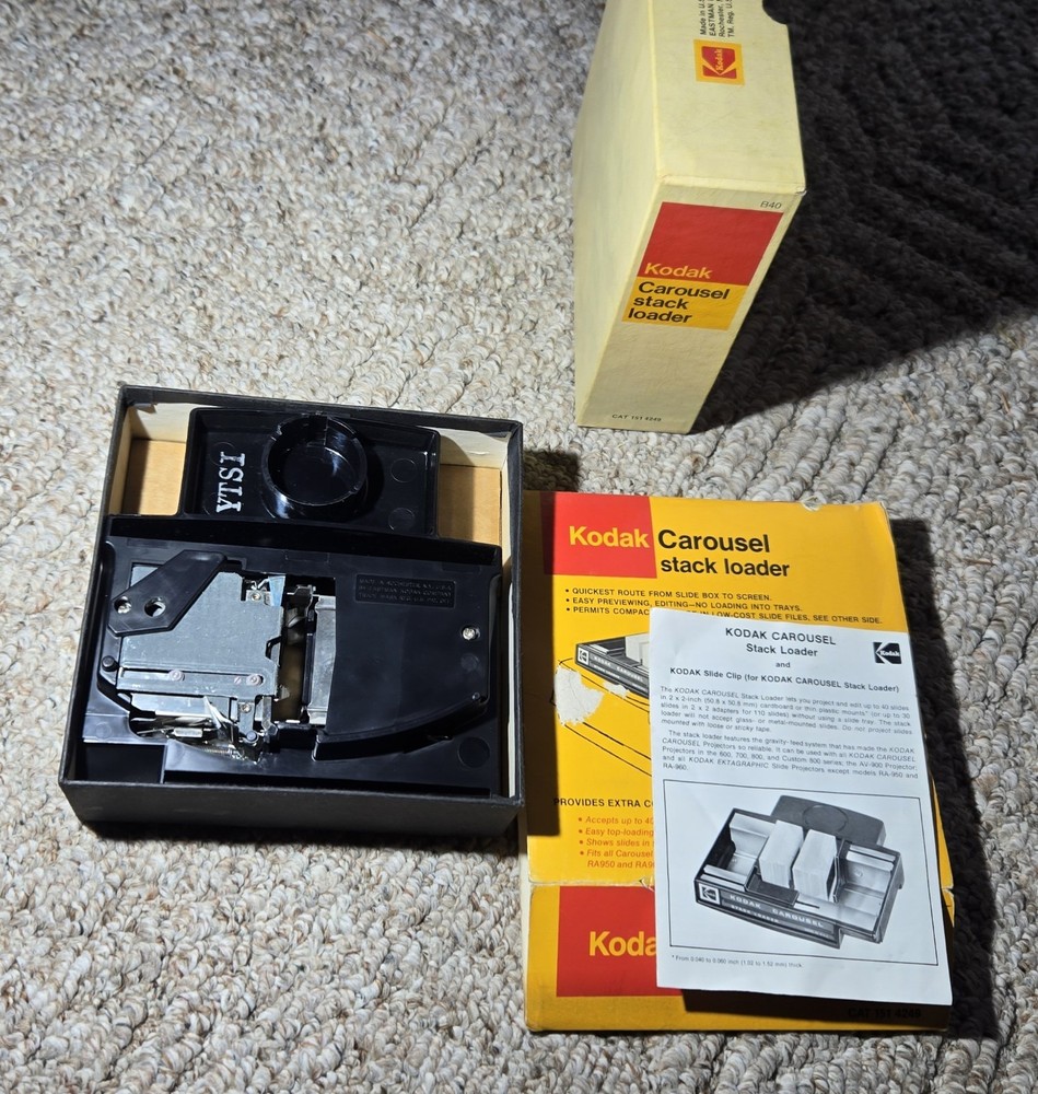 Kodak Carousel Stack Loader #B40 with box & Instructions - TESTED WORKS