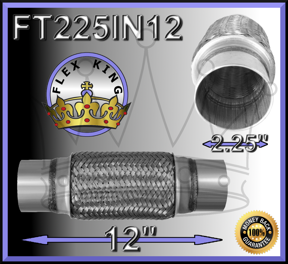 UNIVERSAL FLEX PIPE 2.25" X 12" WITH NECK