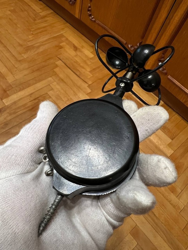 Vintage Soviet Cup Anemometer Mechanical Wind Speed Meter USSR + Docs & Case