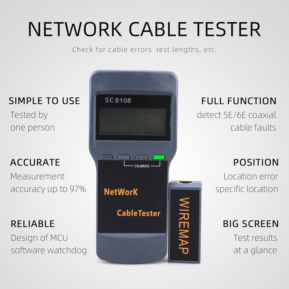 Network Analyzer Cable Checker Cable Tester SC-8108