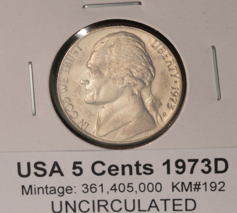 1973D USA Jefferson Nickel - UNCIRCULATED