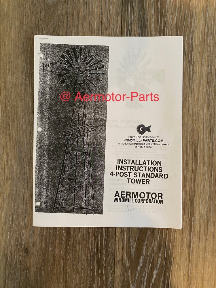 Aermotor 702 Windmill  Tower Assembly Guide