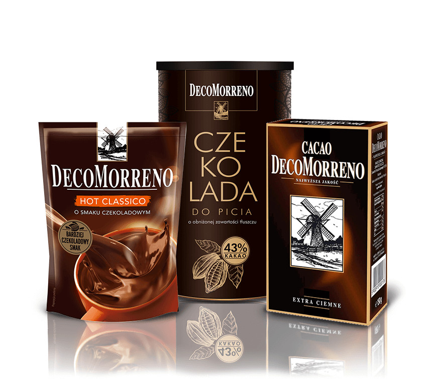 DECOMORRENO Cocoa or Drinking Hot Chocolate Sachets / Bags