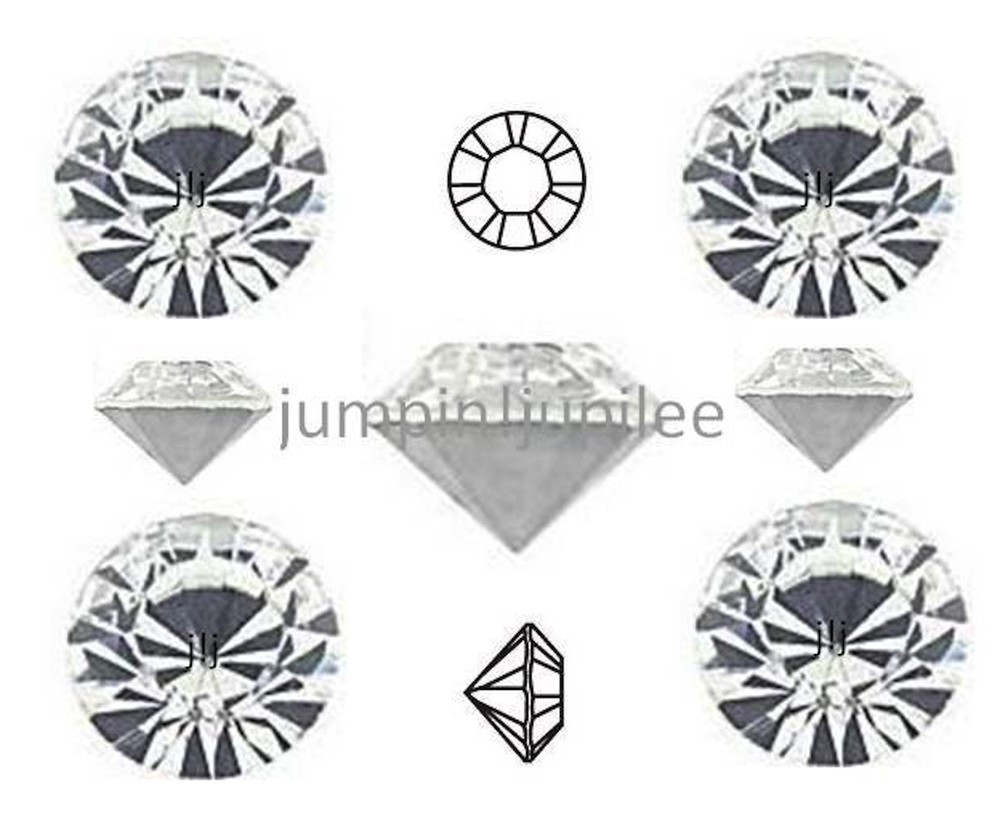 pp3 Crystal Clear 36 pieces IHC Austria Chatons 1028 Pointed Back 1mm micro tiny