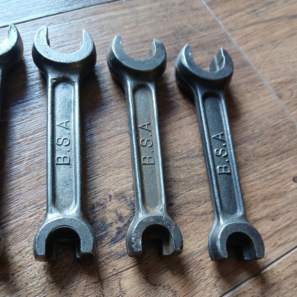 BSA Motorcycle Spanners x4 (Store box #3)