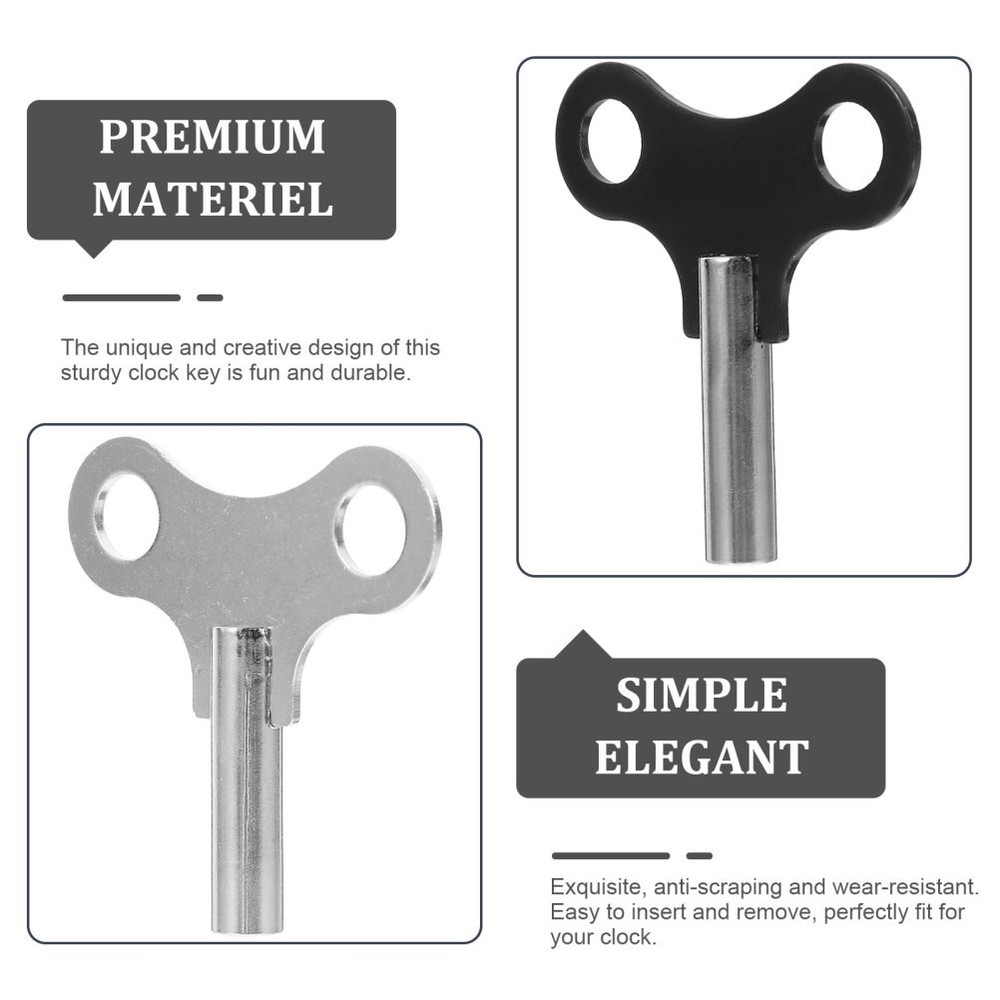 2 Pcs Winding Keys Convenient Clock Winders Practical Repairing Tools